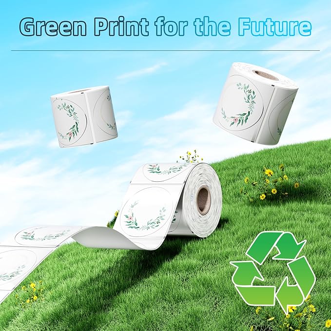 2'' Round Thermal Labels, Name/Price Tag, QR Code, 750 Labels/Roll - Image 5