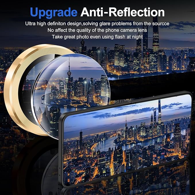 for Samsung Galaxy Z Flip 7 Camera Lens Protector, Individual Metal Ring - Image 4
