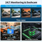 60FPS 9.2″ OEM Rear View Mirror Camera, Dash Cam, Detached Front Lens, Digital - Image 8