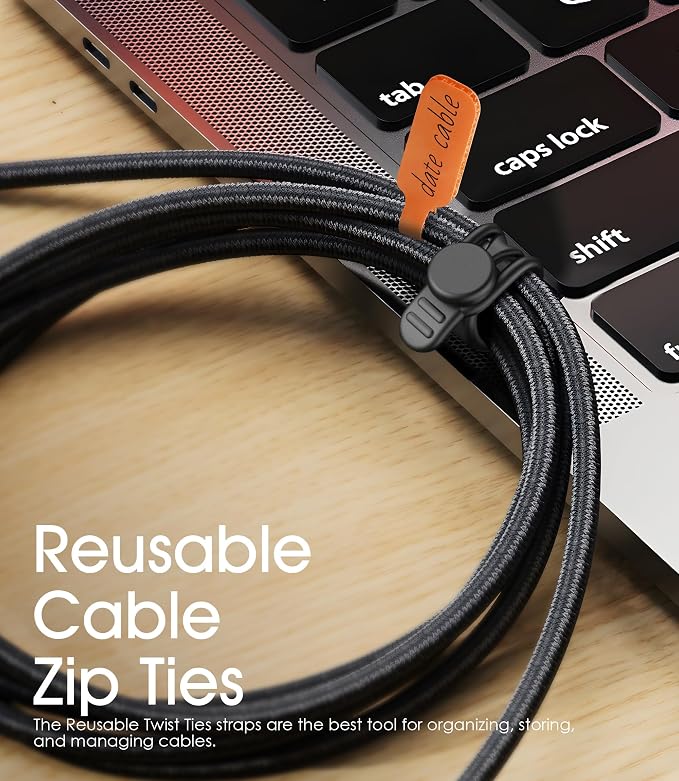 32Pcs Nearockle Cable Labels and Silicone Cable Ties Cable Management Set - Image 6