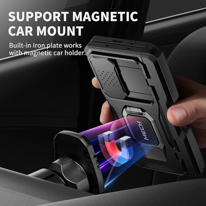 TONGATE for Z Fold 5 Case with Ring Stand, Built-in S Pen Holder & Glass Screen - Image 9