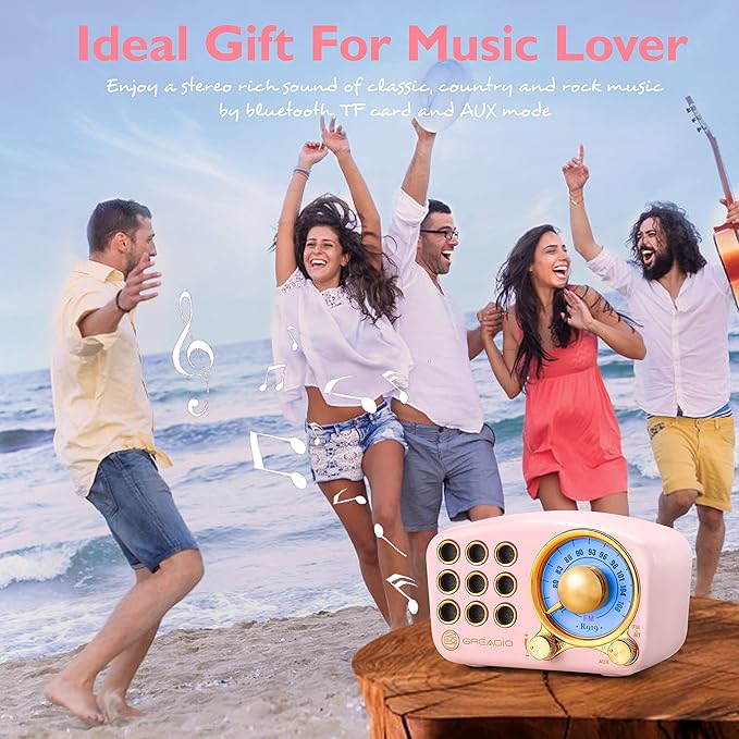 Retro Bluetooth Speaker, Vintage Radio-Greadio FM Radio - Image 6