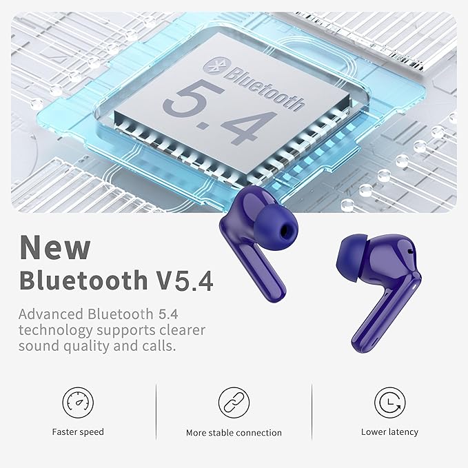 Wireless Earbuds, 4 ENC Noise Cancelling Mic Wireless Earphones 40H, in-Ear - Image 2