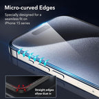 ESR 3 Pack for iPhone 15 Pro Screen Protector, Full Coverage Tempered Glass Film - Image 4