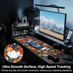 Mouse Pad, Large Colorful Flowers and Plants Desk Mat, Extended Non-Slip Gaming - Image 5