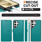 TUCCH Case Wallet for Galaxy S25 Ultra, Detachable RFID Blocking 4 Card Holder - Image 8