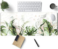 Green Tropical Leaves Desk Mat XL Large Gaming Mouse Pad Green Sage Plant by TENG+DA+QING