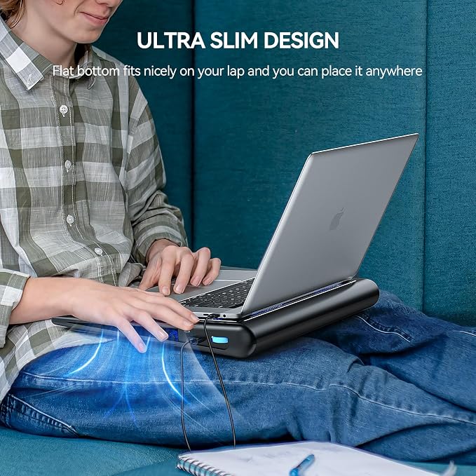 TECKNET Laptop Cooling Pad, Gaming Laptop Cooling Stand, Wind Speed Adjustable - Image 7