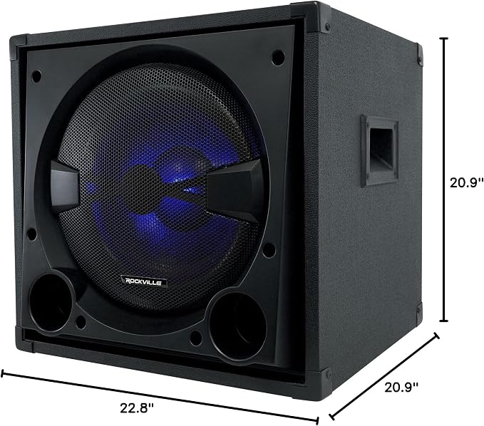 Rockville BASS Blaster 12 800W Powered Home Audio Subwoofer, Adjustable - Image 9
