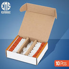 Everest 90° Angled RJ45 Cat6A Keystone Jacks 10-Pack in Orange - Image 2