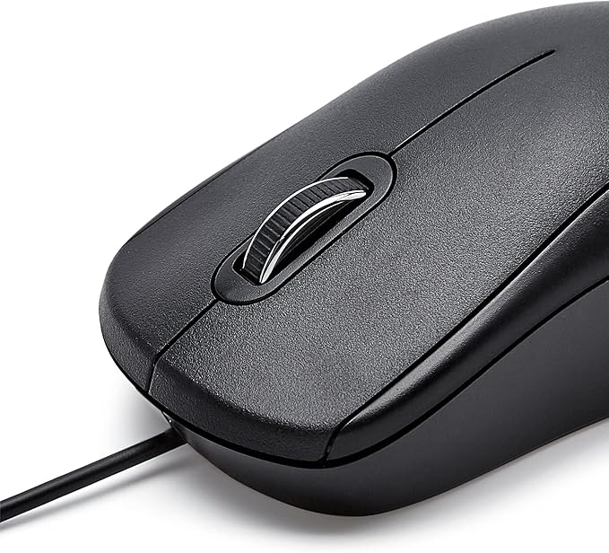 Amazon Basics 3-Button USB Wired Mouse - Image 4