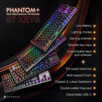 TECWARE Phantom+ 87 Key Mechanical Gaming Keyboard, RGB led, TKL 75% Keyboard - Image 2