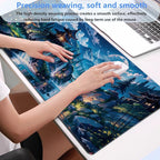 Cloud and Moon Forest Design Extra-Large Gaming Desk Mat XL Extended Keyboard - Image 4