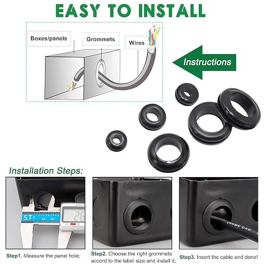 110 Pcs Rubber Grommets for Wiring - Image 5
