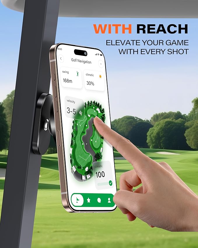 A2C Alloy Magnetic Golf Cart Phone Holder Compatible - Image 2
