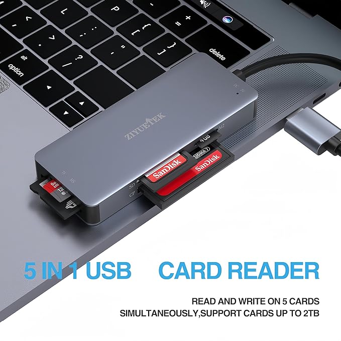 CF Card Reader, USB 3.0 to Compact Flash Memory Card Reader Adapter 5Gbps Read - Image 3