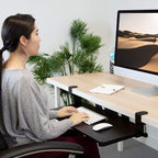 Mount-It! Under-Desk Keyboard Tray, Slide-Out Clamp-On Keyboard and Mouse Drawer - Image 2