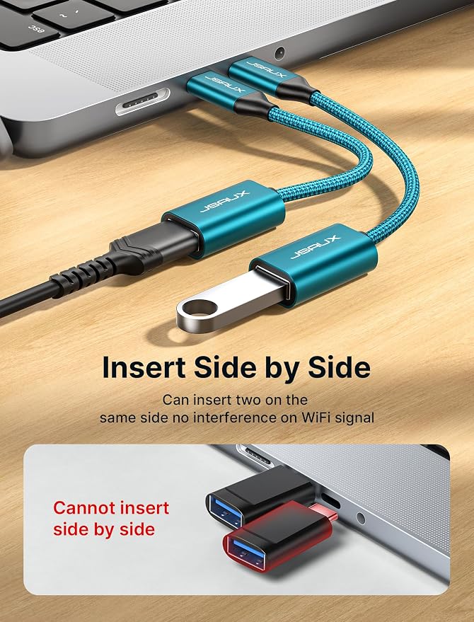 JSAUX USB C to USB 3.0 Adapter, Type C Male to USB Female OTG Cable Compatible - Image 4