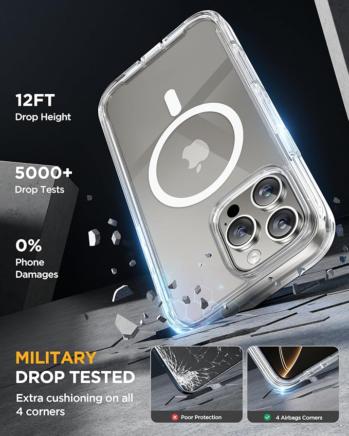 Miracase Magnetic for iPhone 16 Pro Case Full-Body Phone - Image 4