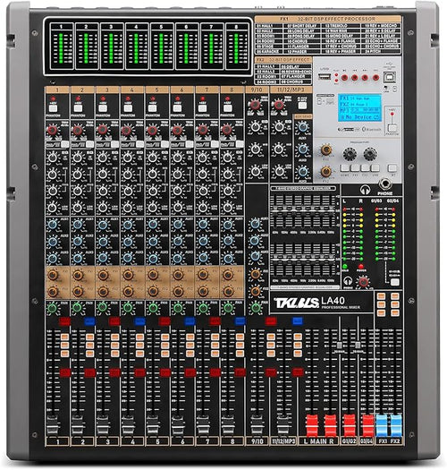 12 Channel Audio Mixer for Recording, USB Mixing Console by TKLBLS