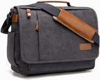 ESTARER 13-14 Inch Laptop Messenger Bag Water-Resistant Canvas Shoulder Bag by ESTARER