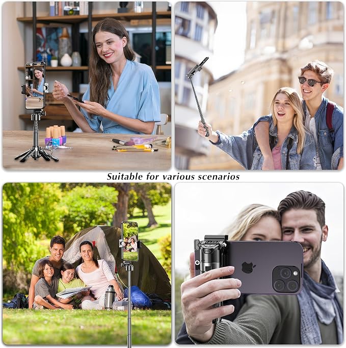 Mini Selfie Stick Tripod, Extendable Grip Phone Tripod - Image 2