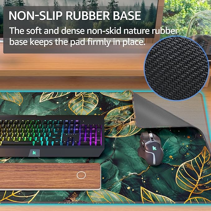 KTRIO Large Gaming Mouse Pad Desk Mat, Superior Micro-Weave Cloth, Non-Slip - Image 4