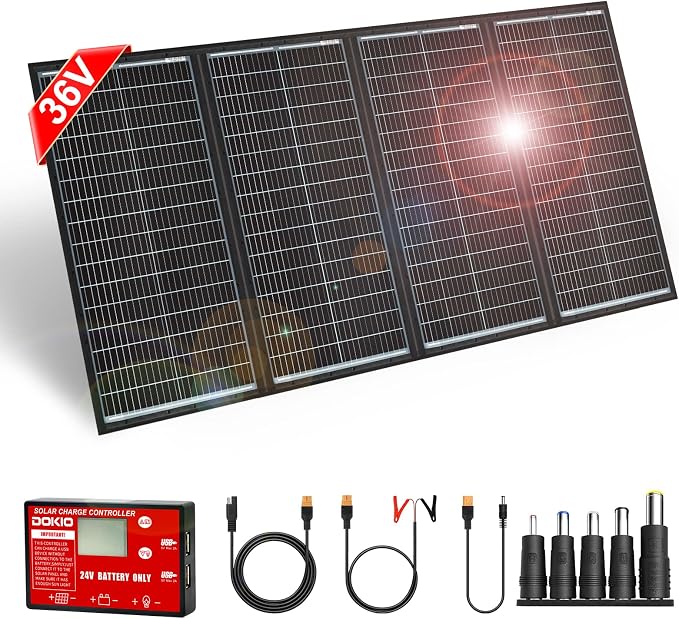 DOKIO 300W 36V Portable Folding Solar Panel Kit by DOKIO