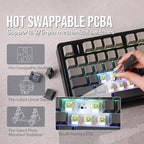 EPOMAKER x Aula F75 Gasket Mechanical Keyboard, 75% Wireless Hot Swappable - Image 4