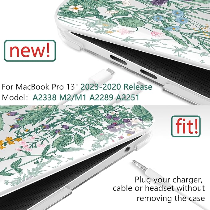 TWOLSKOO Compatible with MacBook Pro 13 inch Case 2023-2016 A2338 M2/M1 A2251 - Image 2