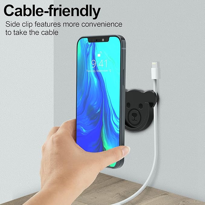 TOPGO Socket Car Mount for Phone Holder Cute Bear Style Silicone Grip Stand - Image 5