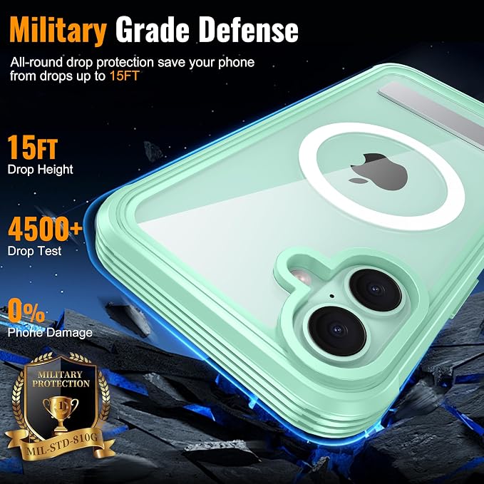 360° Protection Magnetic for iPhone 16 Case Built-in 9H Privacy Screen - Image 5