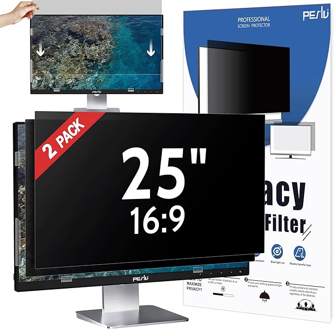 25 Inch Privacy Screen for Computer Monitor 16:9 Aspect Ratio, Eye Protection by peslv