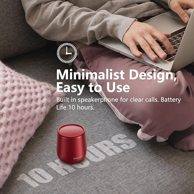 INSMY Small Bluetooth Speaker, Waterproof Mini Portable Wireless Speaker - Image 6