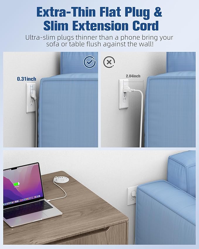Jgstkcity 65W USB-C Hidden Desktop Power Grommet: 1 AC Outlet, 8 USB Charging - Image 4