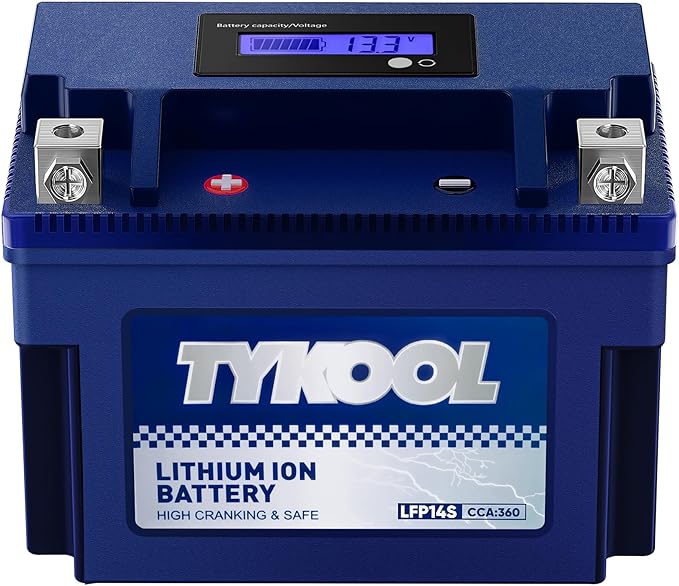 TYKOOL YTZ14S/YTZ12S High Performance Lithium LiFePO4 Motorcycle Battery by TYKOOL