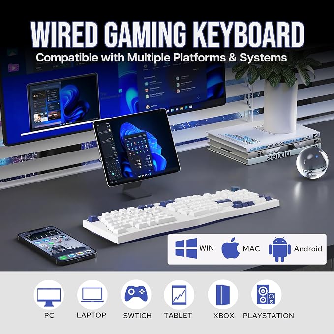 Feker Alice98 Ergonomic 98 Keys Custom Mechanical Keyboard, VIA Programmable - Image 3