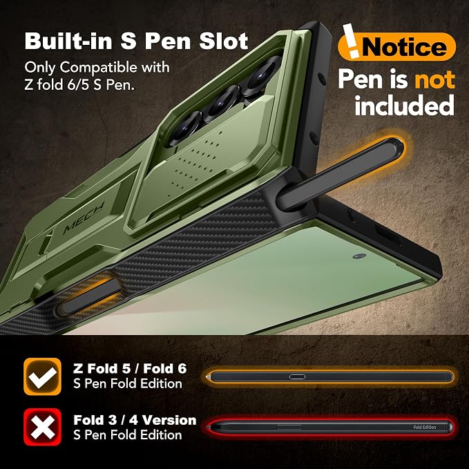 TONGATE for Z Fold 6 Case, Full-Body Military Drop Phone Case for Samsung - Image 4