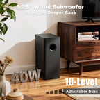 RIOWOIS Sound Bar for Smart TV, 3.1ch Soundbar - Image 3
