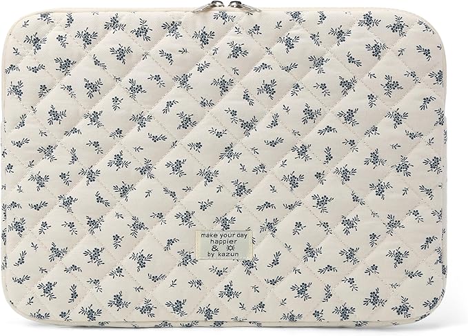 Puffy Laptop Sleeve 13-15.6 Inch Cute Quilted Laptop Protective Case Padded by BBIQI