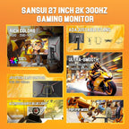 SANSUI 27 inch WQHD 2560x1440 300Hz 240Hz Gaming Monitor, FastIPS 1ms Computer - Image 6