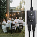 Minoston Outdoor Timer for Lights 2 Pack, Dusk Dawn Outdoor Timer Outlet 2 - Image 7