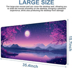Gaming Desk Pad Large Extra Length Starry Sky Full Moon Mouse Pad Keyboard - Image 3