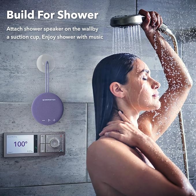 Monster Bluetooth Speaker, IPX8 Shower Speaker Waterproof, Extra Long Playtime - Image 6