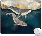 Whale Mouse Pad, Animals Art Mouse Pads, Mouse Mat Square Waterproof Mouse Pad by Hokafenle