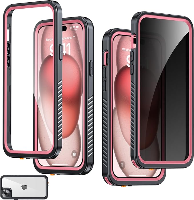 for iPhone 15 Plus Case Waterproof by AMILIFECASES