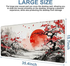 Large Mouse Pad Ink Painting Gaming Desk Pad Computer Keyboard Non-Slip - Image 3