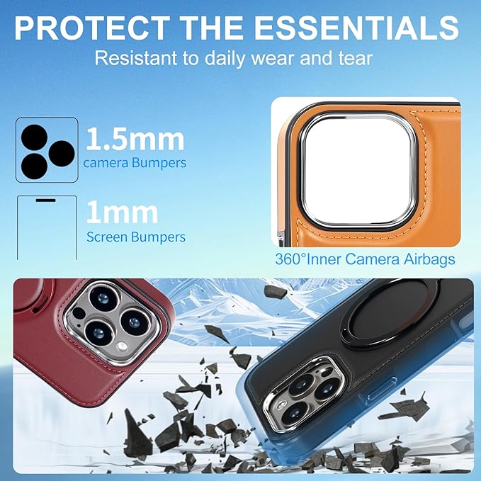 Leather Case, Suitable for iPhone 15 Pro Max Case, Invisible Magnetic Design - Image 4