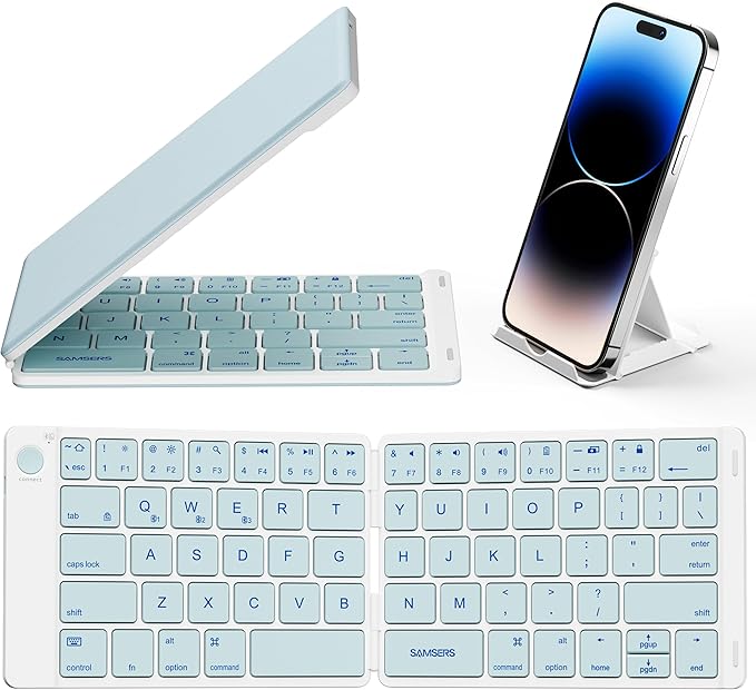 Samsers Bluetooth Foldable Keyboard, Wireless Portable Folding Keyboard by HOME