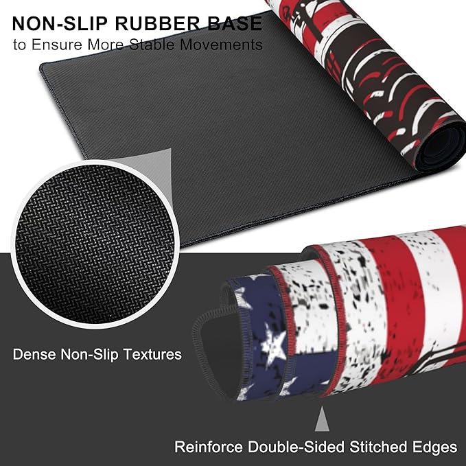 Mouse Pad, Large Vintage USA Flag - Image 3